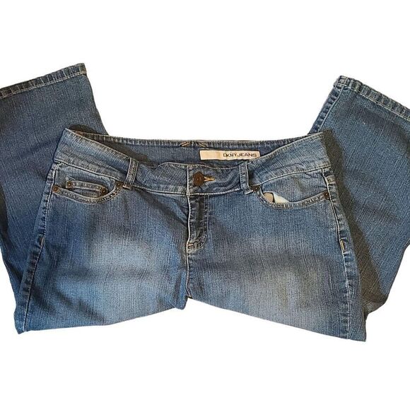 DKNY Jeans Sz 8 Denim Bermuda Shorts - Picture 1 of 7